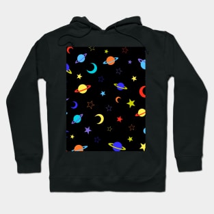 Space, Planets, Stars and Moon, Multi Hoodie